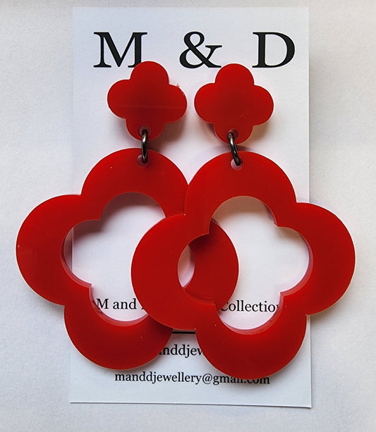 Clover Stud Dangles Earrings