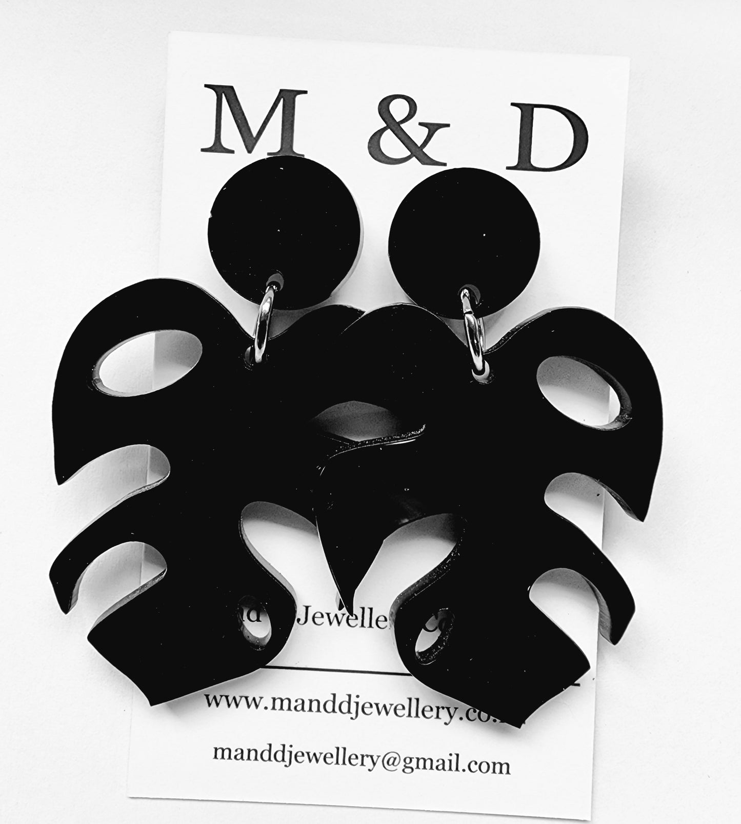 Monstera Stud Dangles Earrings