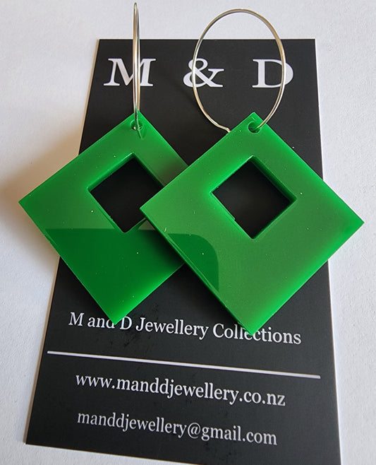 Hooped Squared Earrings