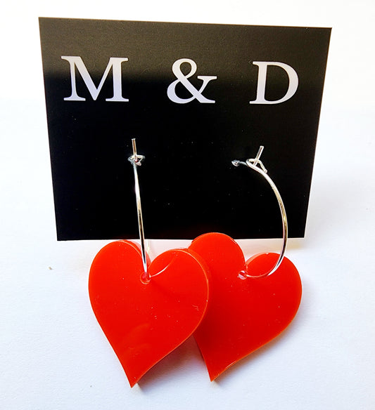 Hooped Heart Earrings