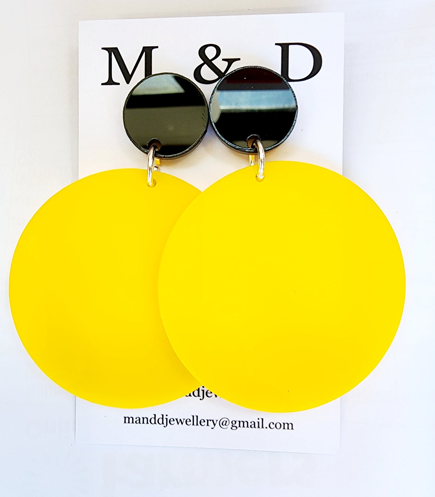 Disc Stud Dangle Earrings