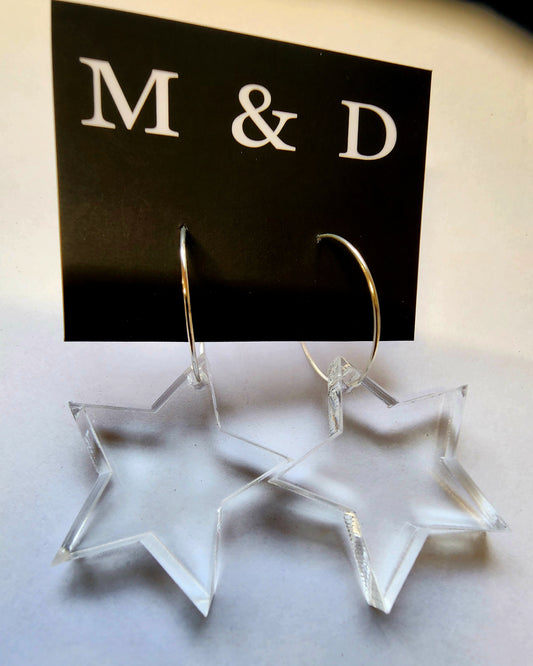 Hooped Star Earrings