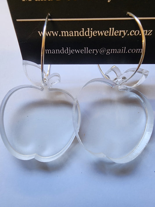 Hooped Apple Earrings