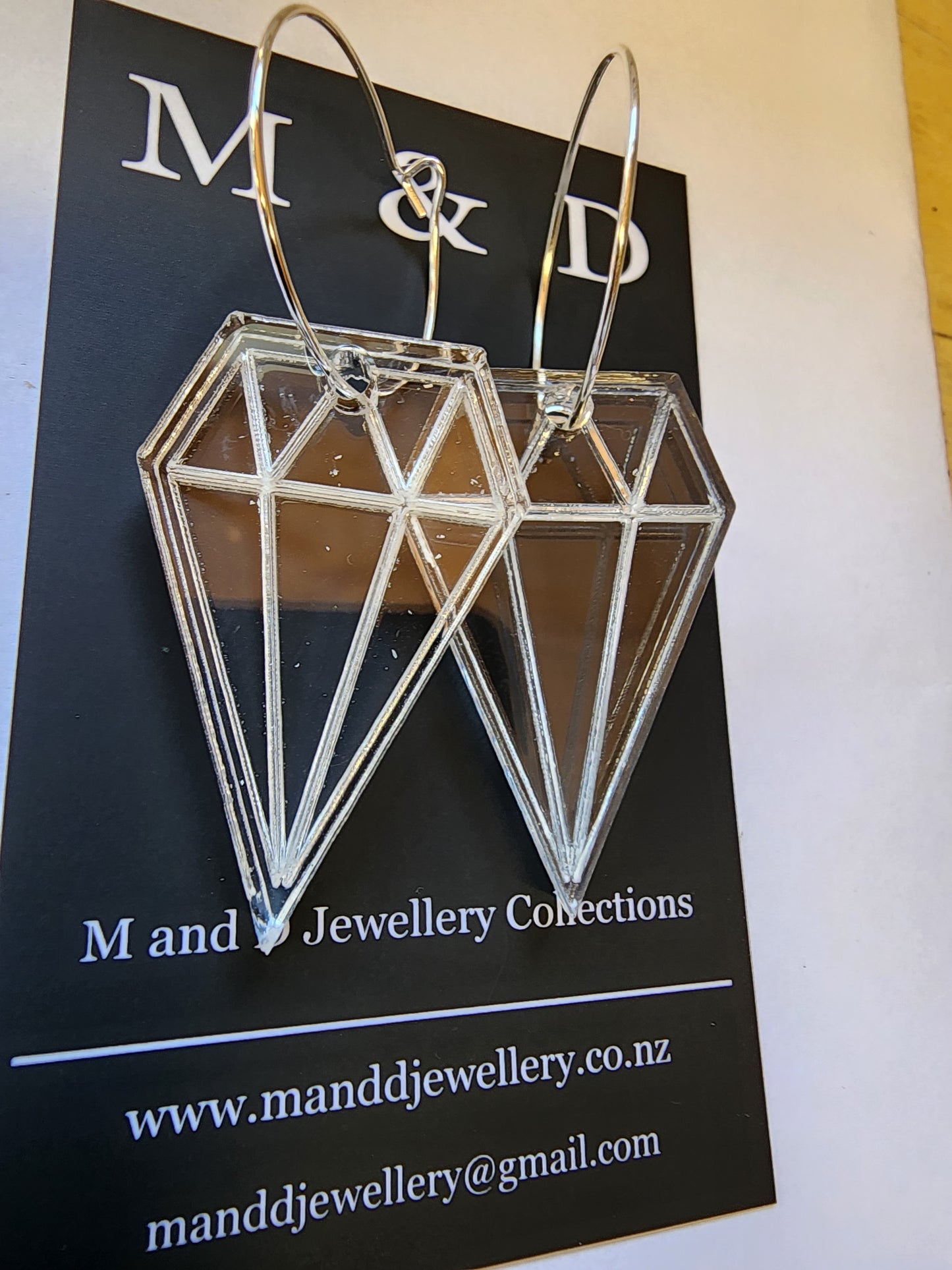 Hooped diamond earrings 3mm thickness