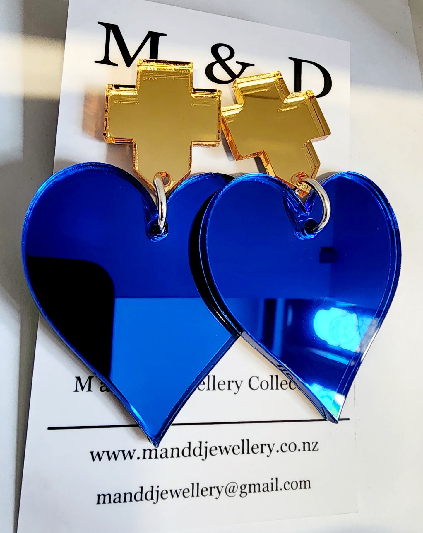 Royal Heart Stud Dangle Earrings