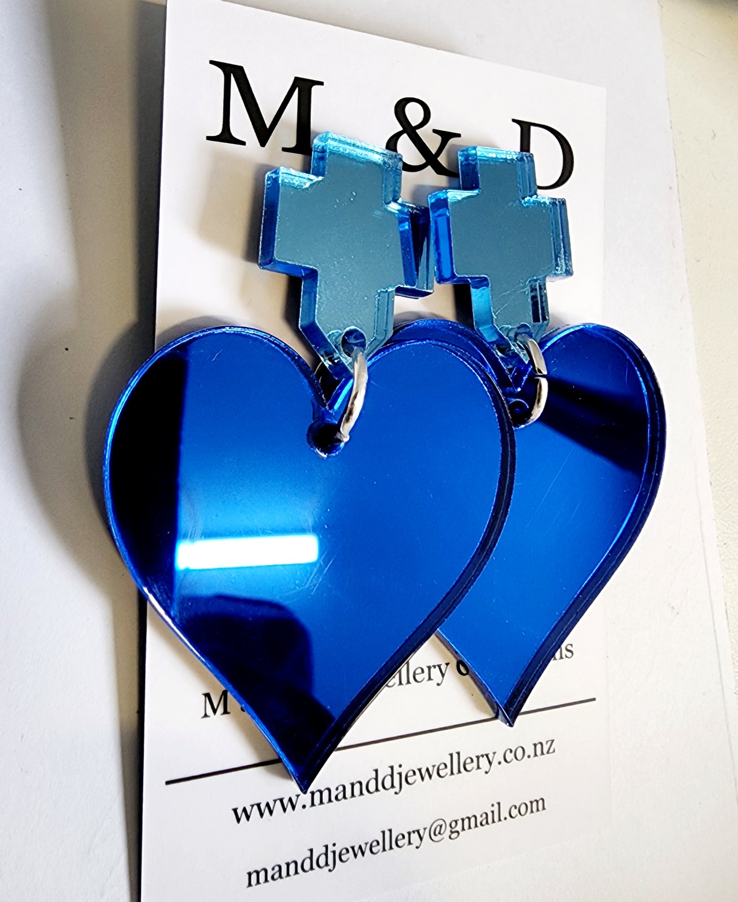 Royal Heart Stud Dangle Earrings