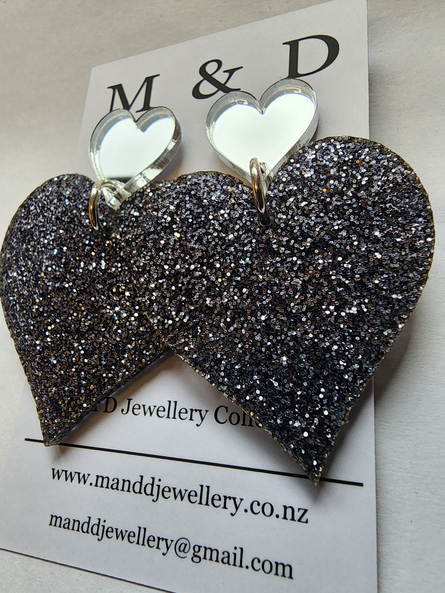 Royal Heart Stud Dangle Earrings