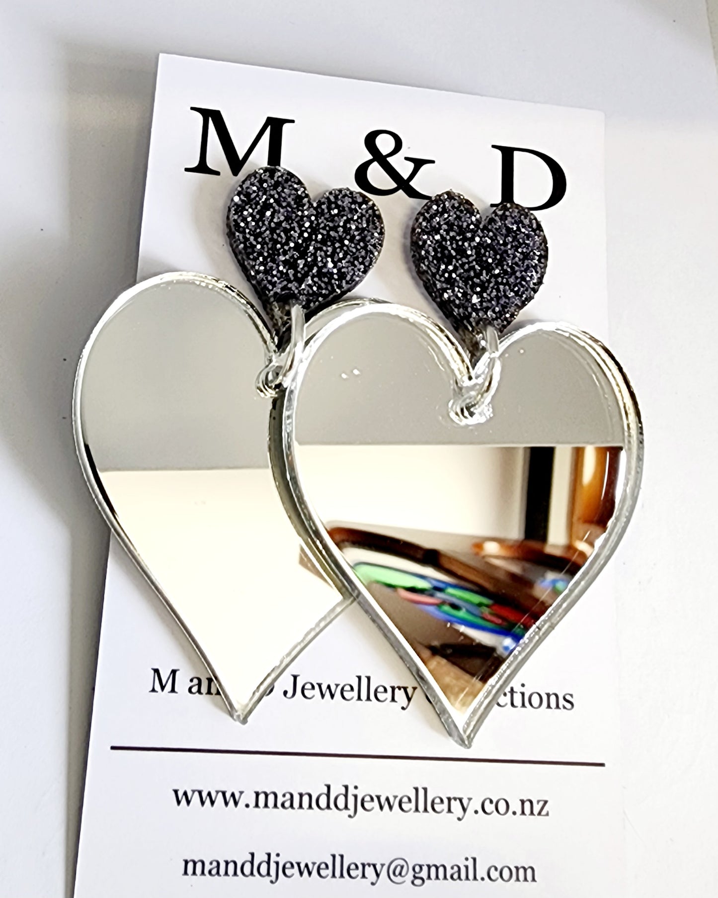 Royal Heart Stud Dangle Earrings