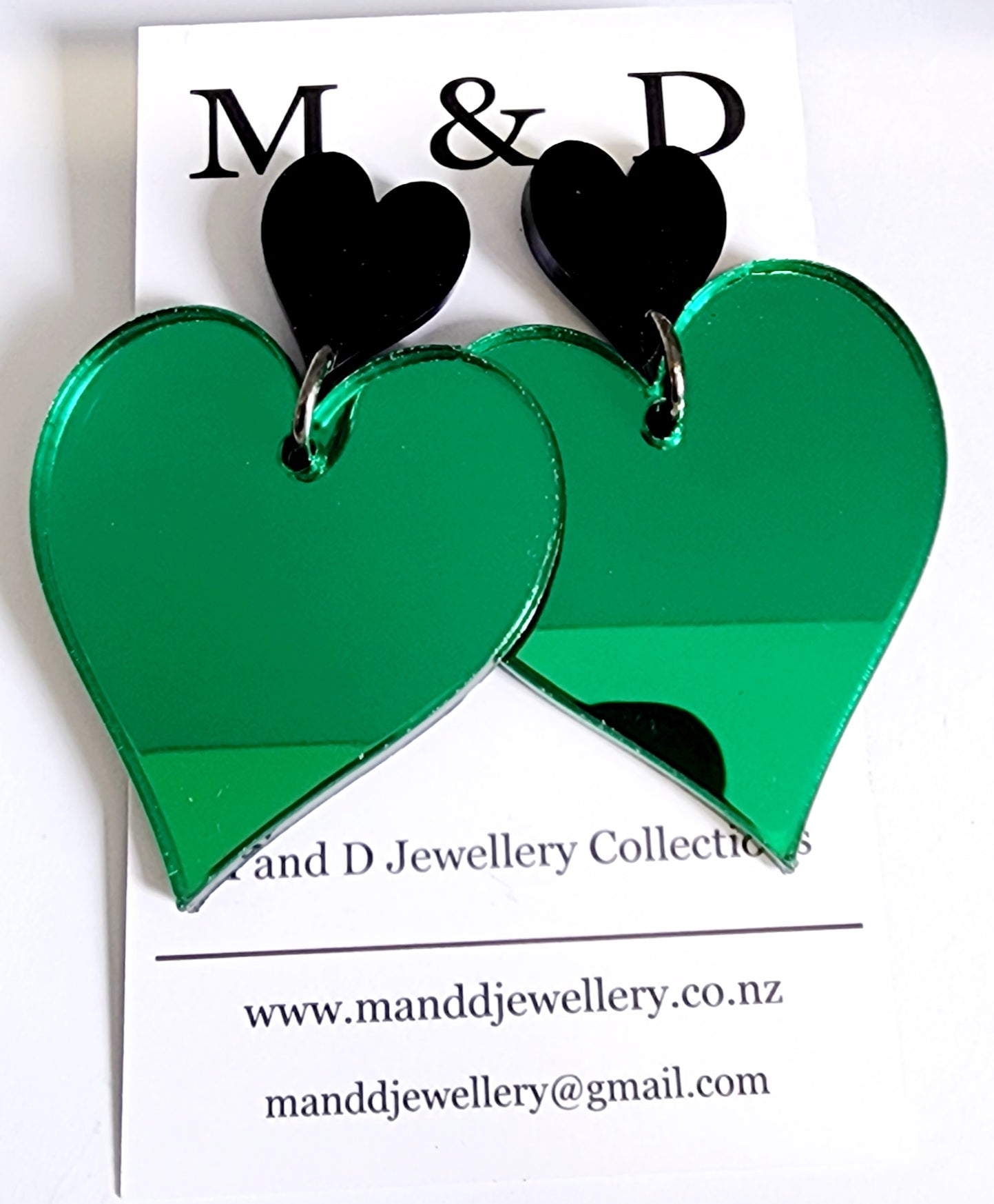 Royal Heart Stud Dangle Earrings