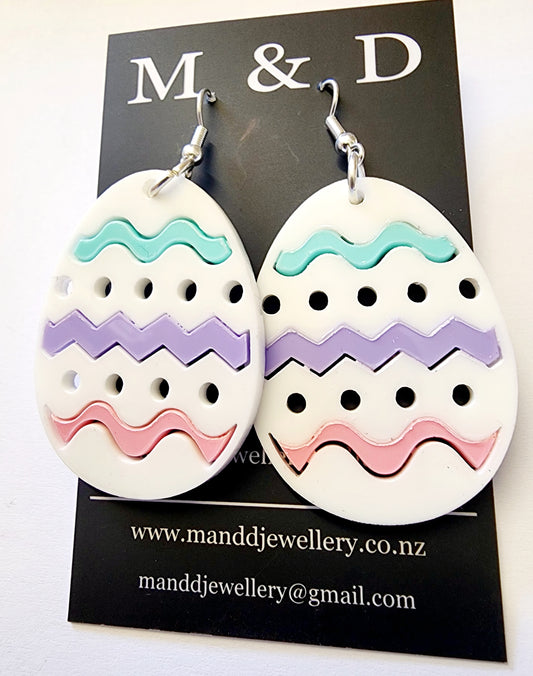 Easter White Earrings