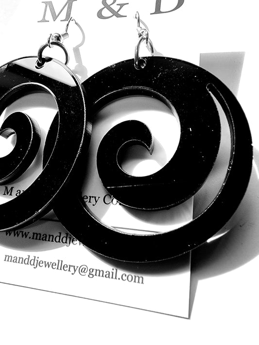 Koru Circle Dangle Earrings