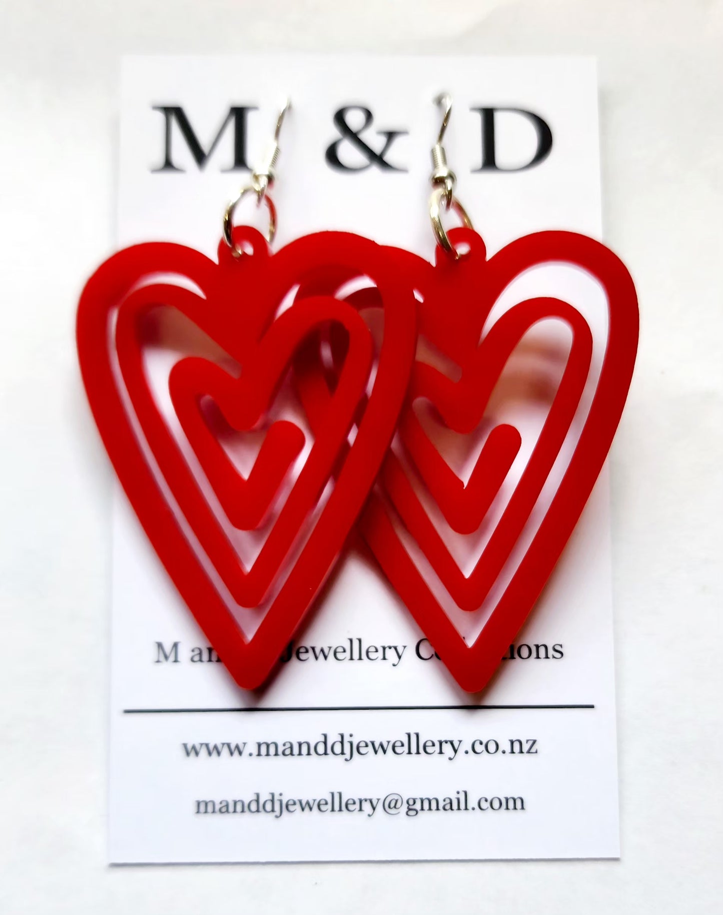 Heart Maze Dangle Earrings