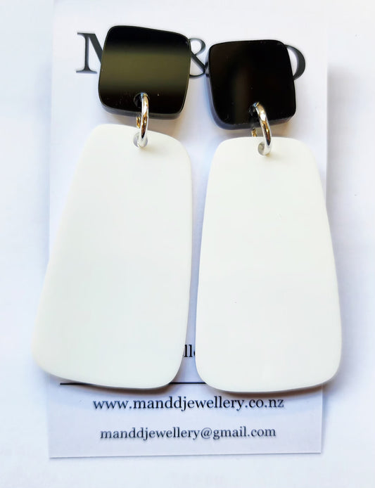 Wonky Offset Square Stud Dangle Earrings (Copy)