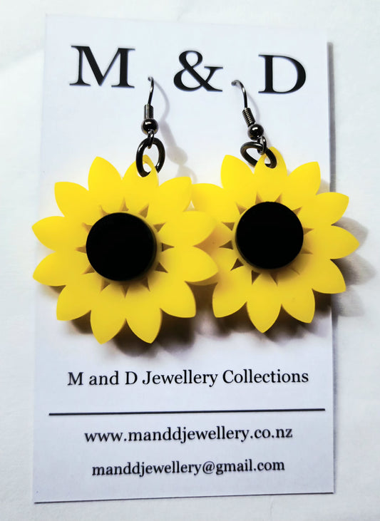 Sunflower solid Dangles Earrings