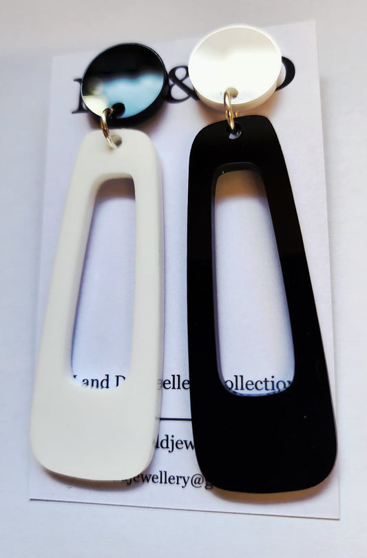 Long Hollow Paddle Stud Dangles