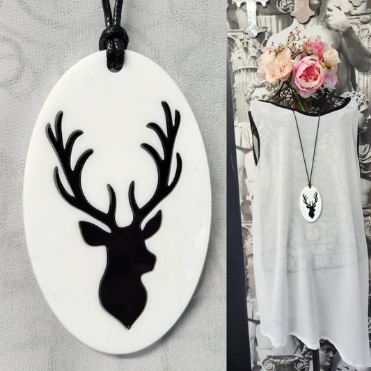 Stag in Oval Statement Necklace