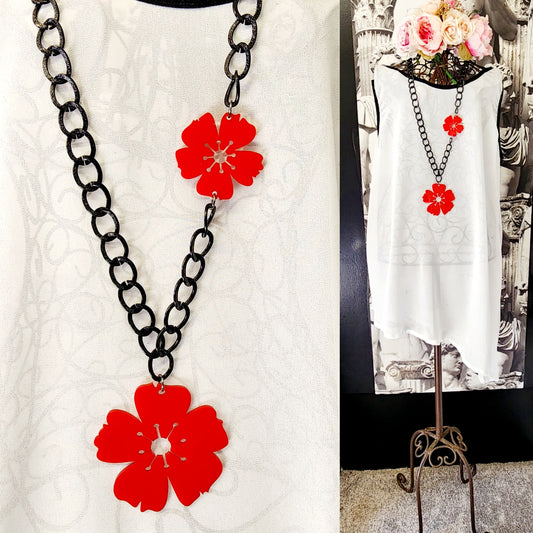 Chained 2 Piece Blossom Statement Necklace