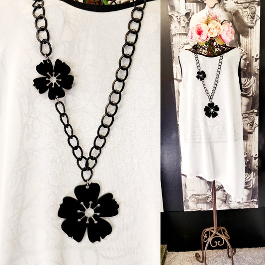 Chained 2 Piece Blossom Statement Necklace