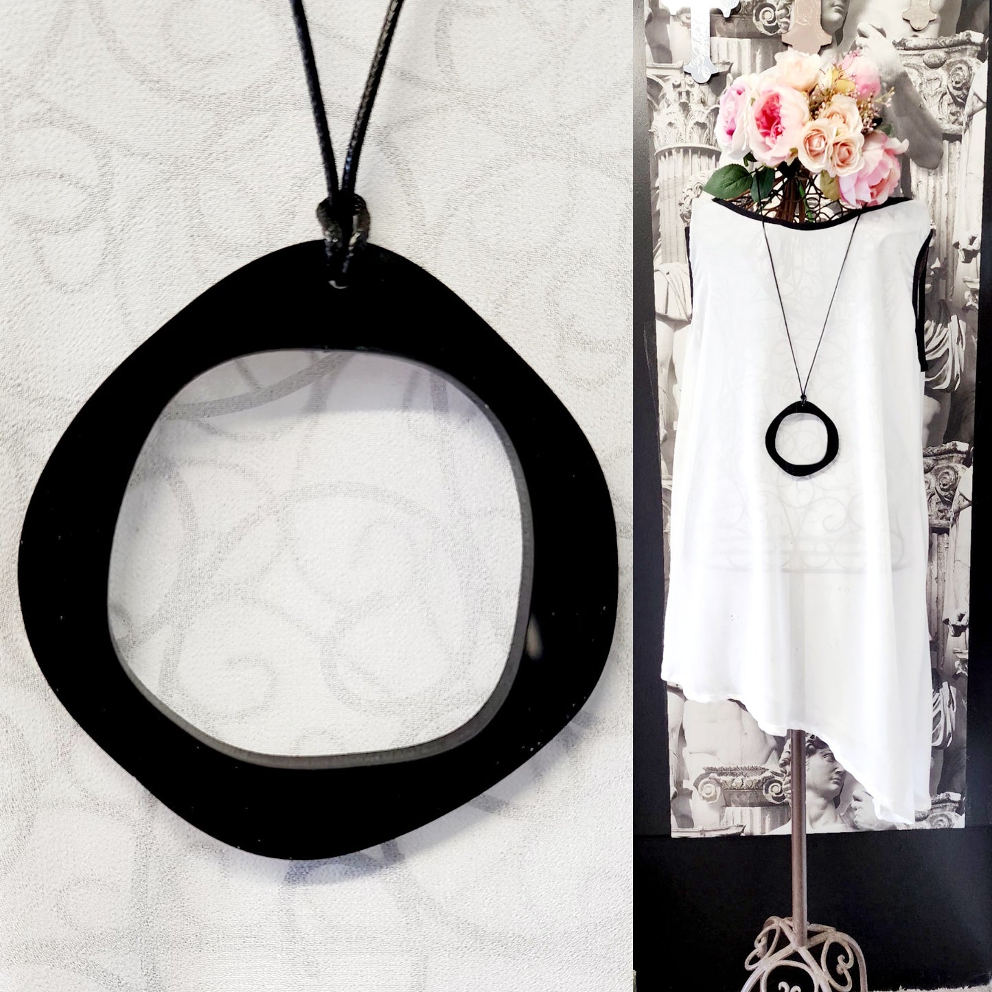 Wonky Circle Statement Necklace 6mm Thickness