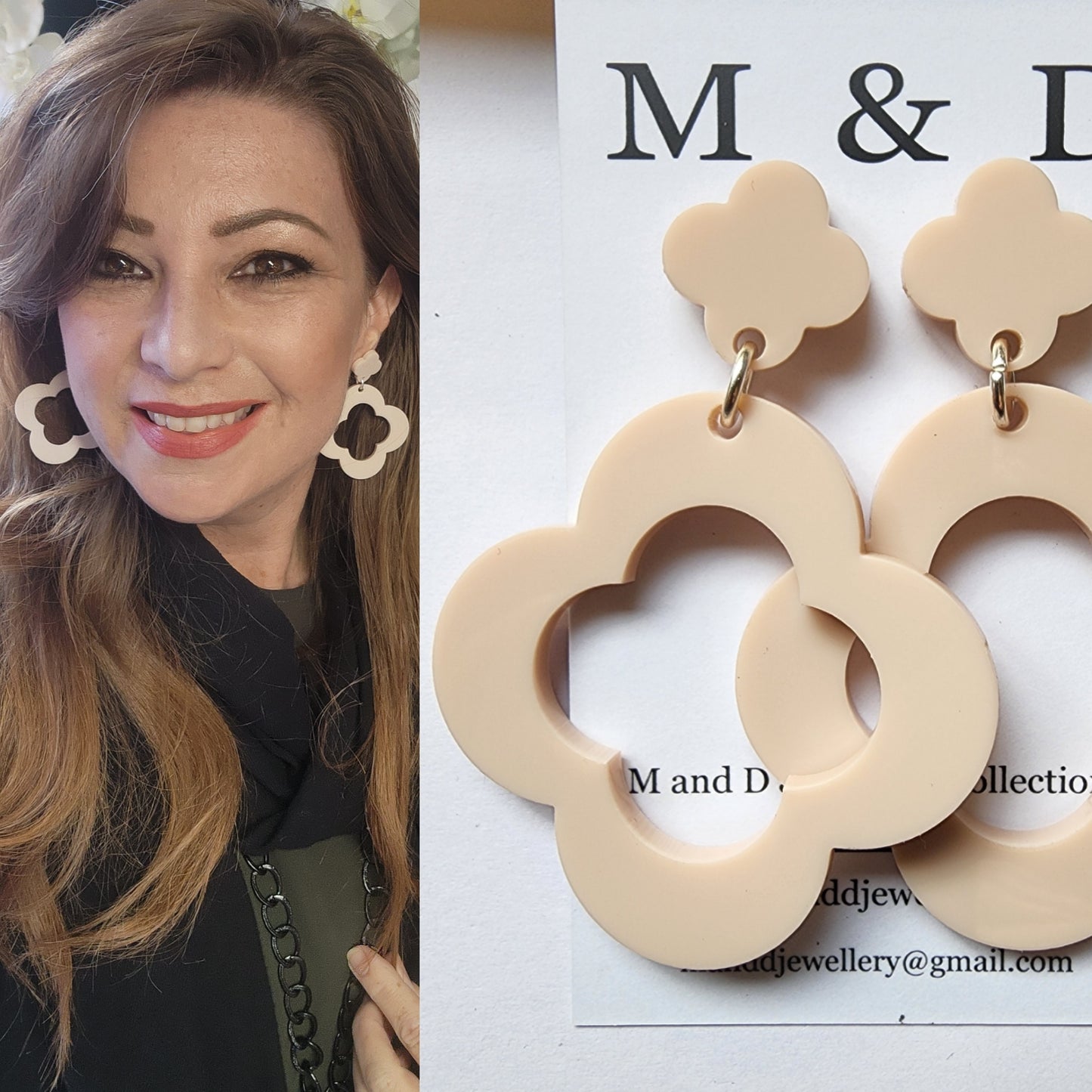 Clover Stud Dangles Earrings