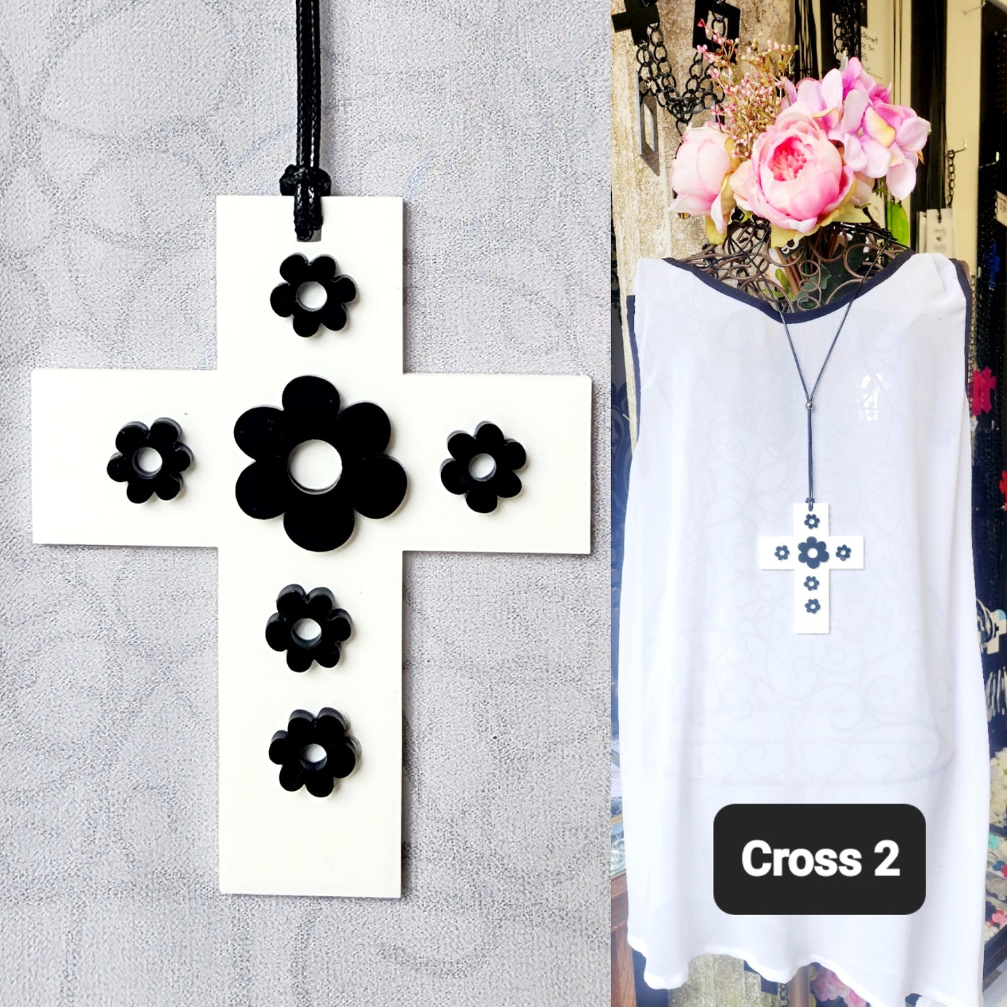 Adorned Cross Statement Necklace