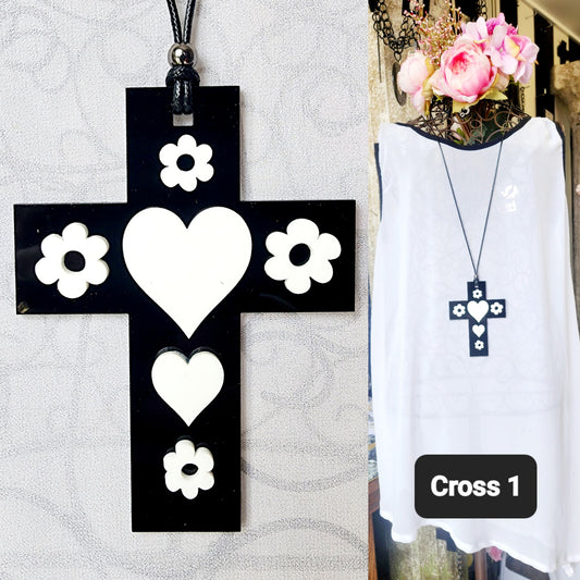 Adorned Cross Statement Necklace