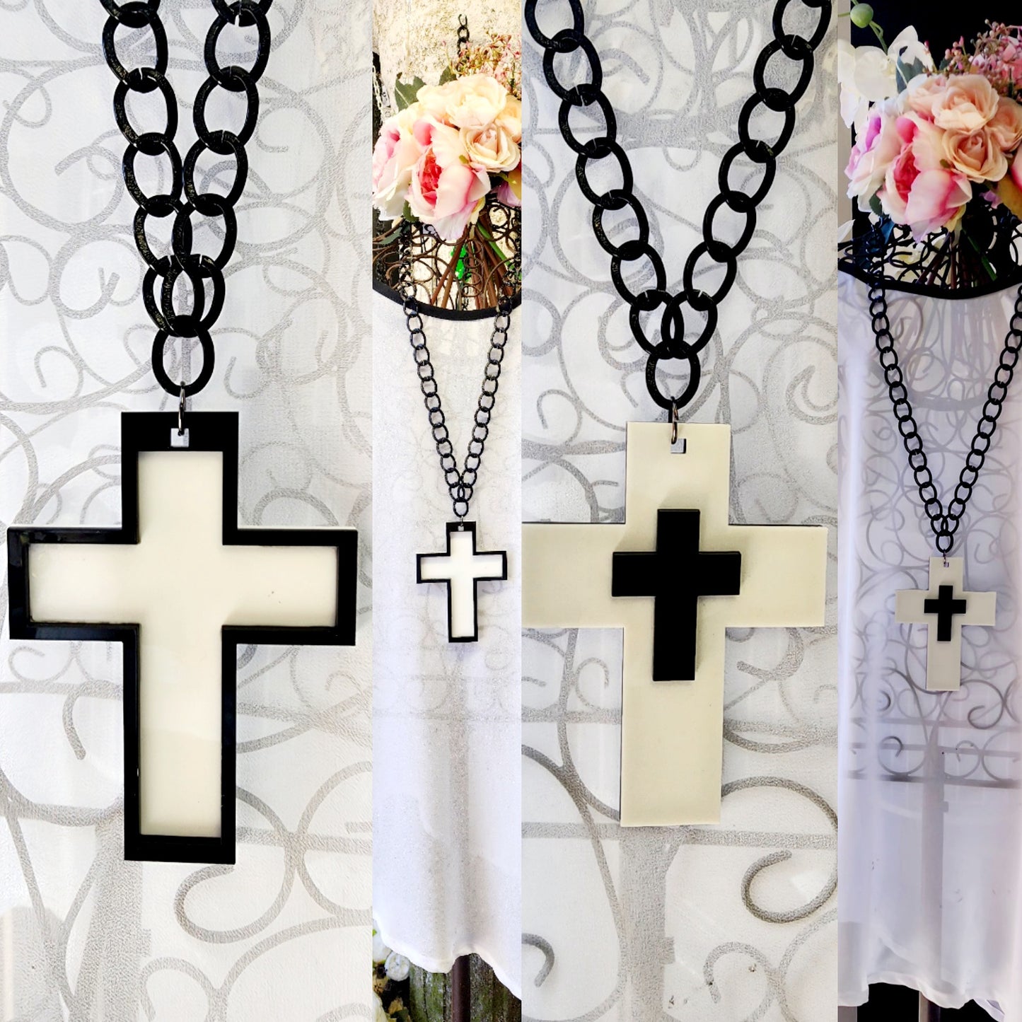 Cross Layers on Chain Necklace Reversible