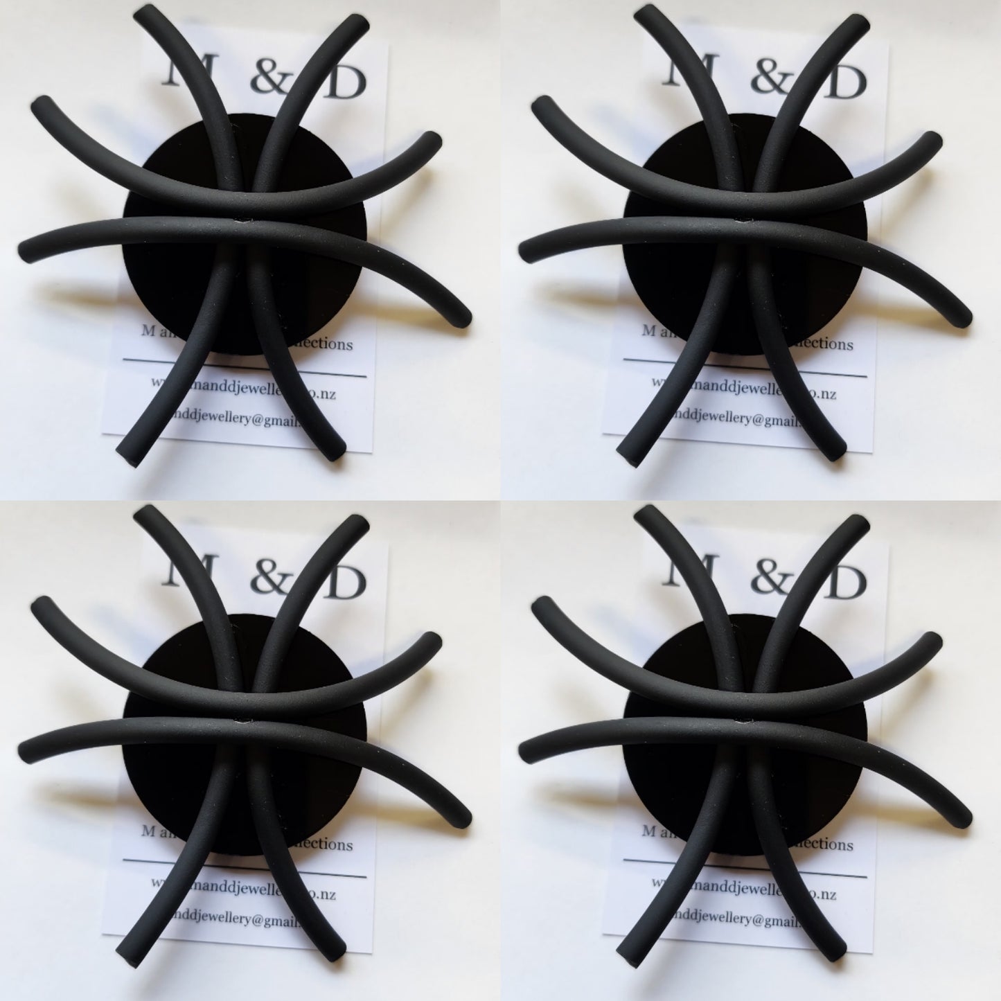 Brooch with Rubber Accents