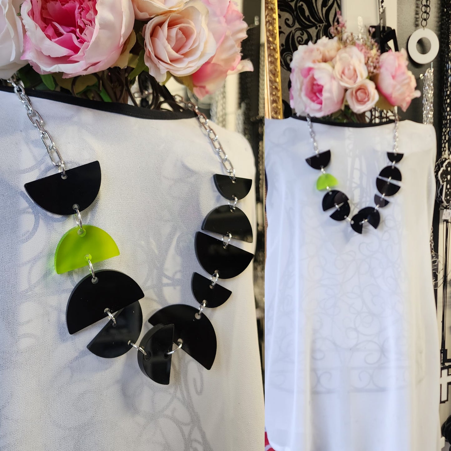 Acid Moon Chain Necklace