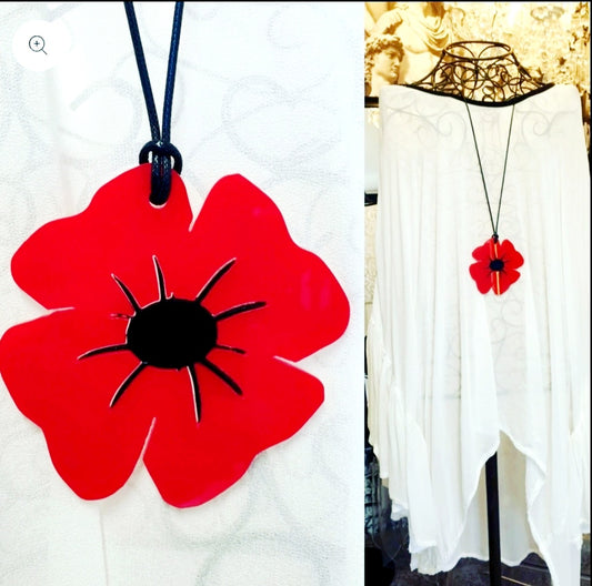 Anzac Poppy Necklace