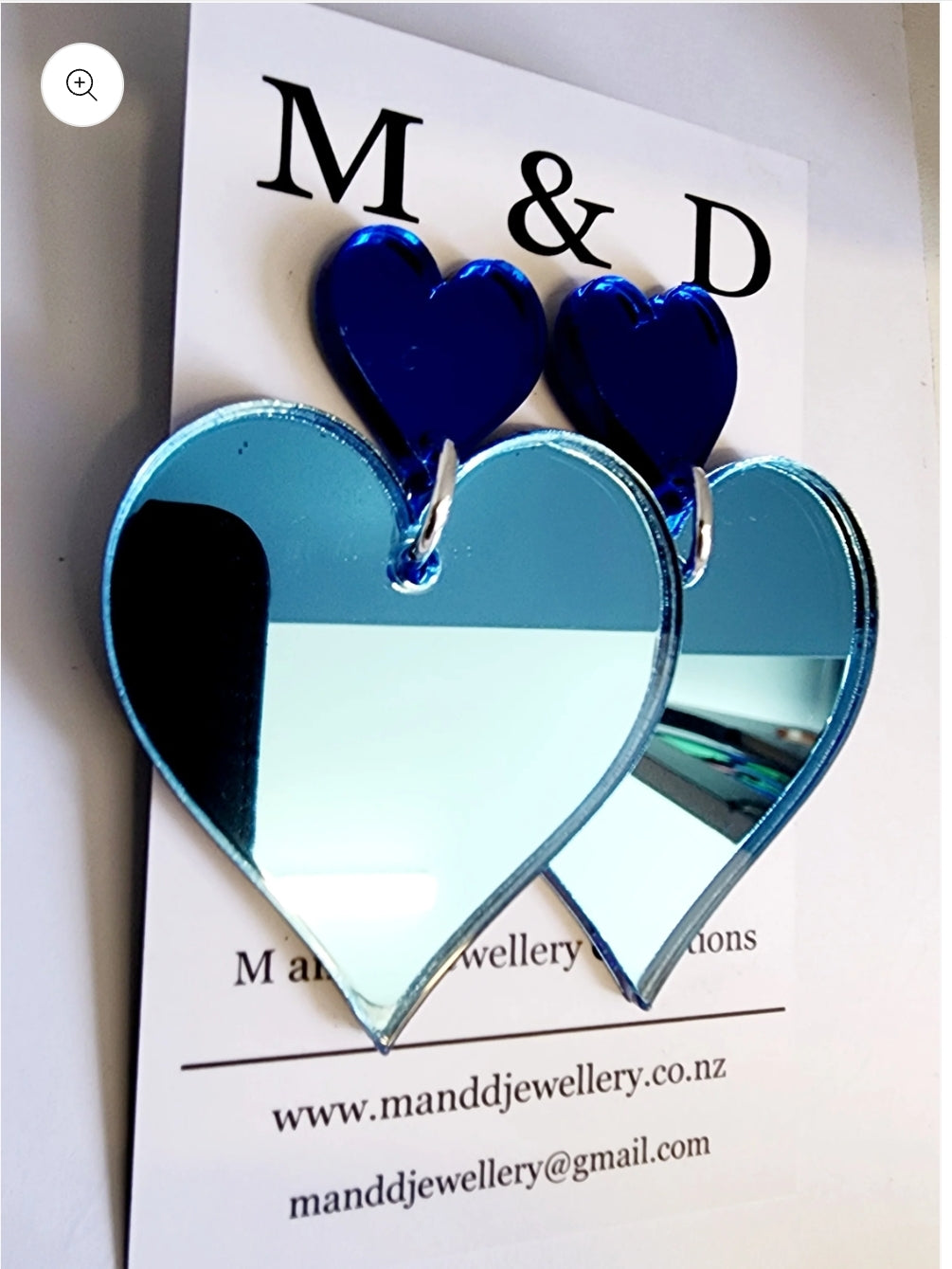 Royal Heart Stud Dangle Earrings