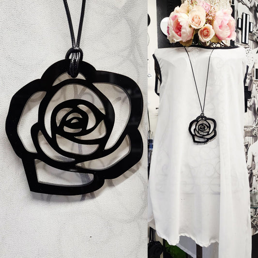 Rose Statement Necklace 6mm Thick