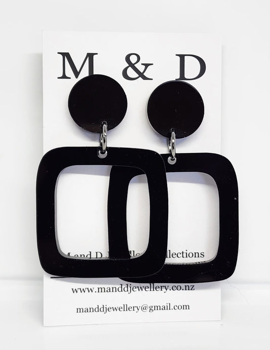 Cube Stud Dangles