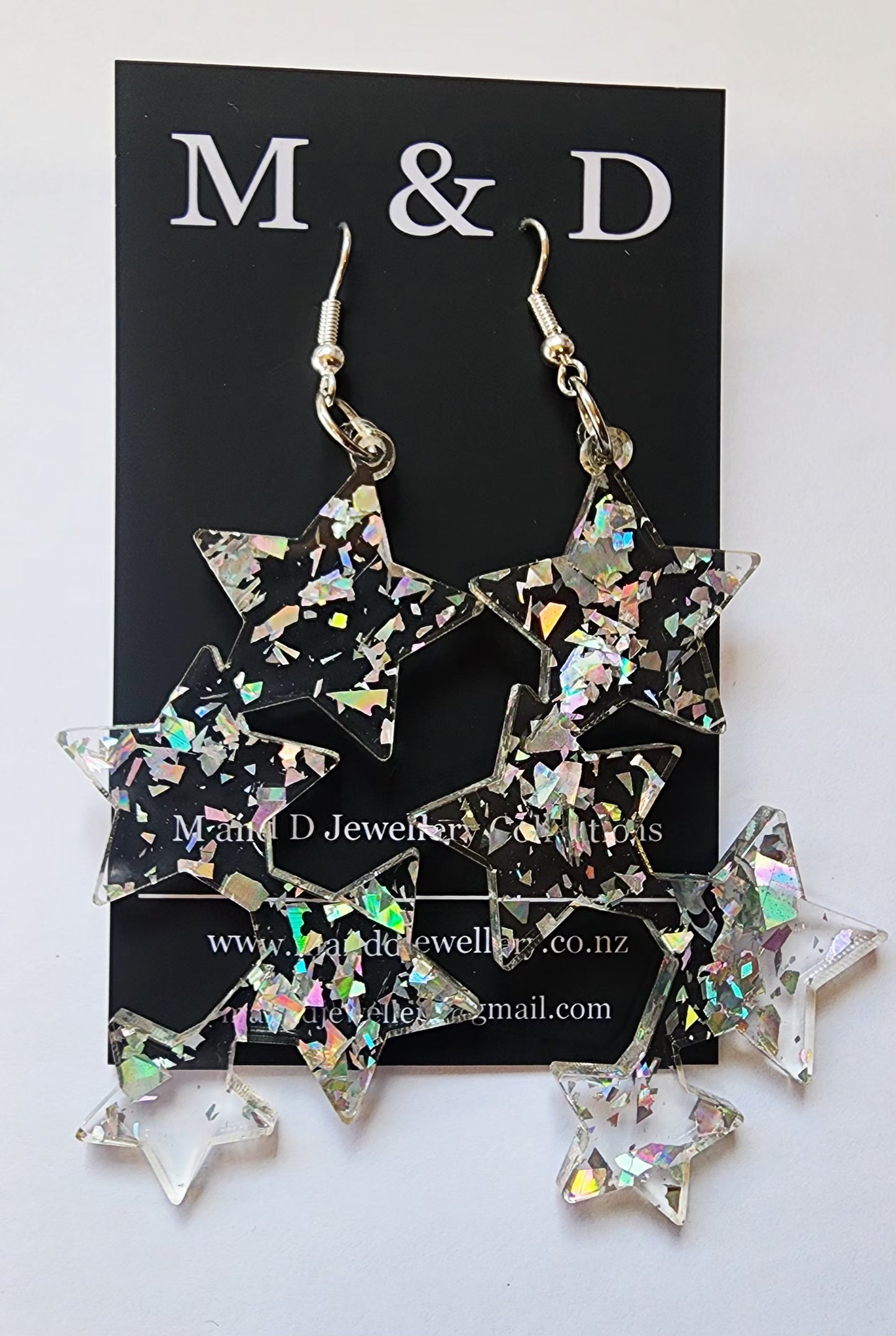 Christmas Glitter Flake Earrings