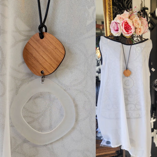 Spot and Wonky Duo Necklace