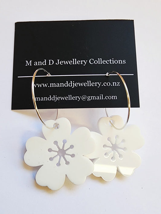 Blossomy Little Dangle Hooped