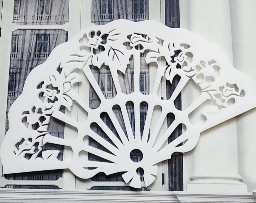 Ornamental Floral Fan Wall Art