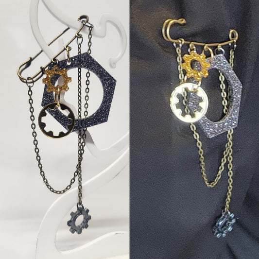 Steampunk Kilt Pin Bolts and Bits