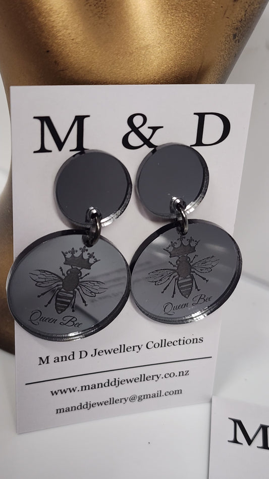 Queen Bee Little Stud Dangles Earrings