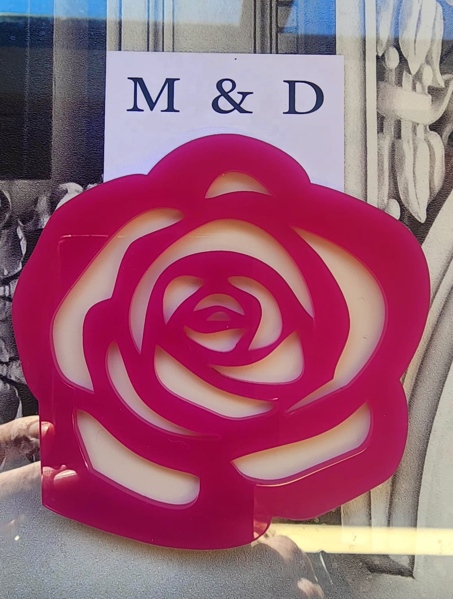 Rosetta Rose Brooch Layered Large