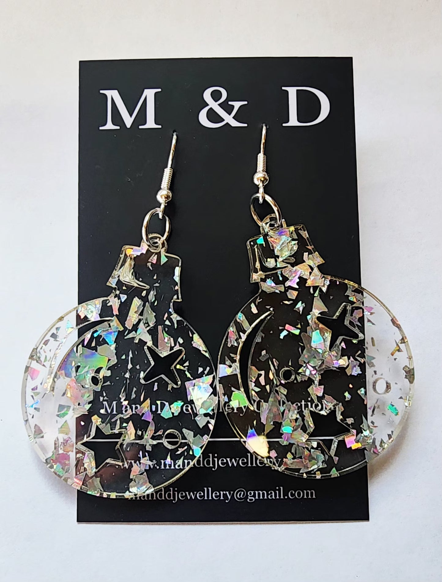 Christmas Glitter Flake Earrings