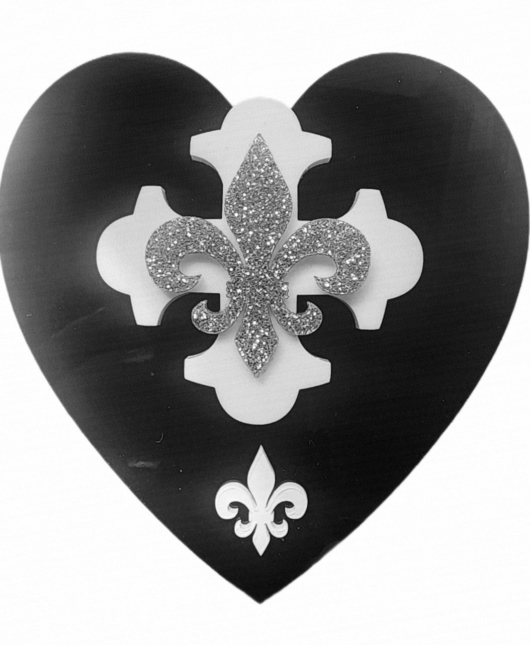 Wall Heart Botonee Cross with Fleur Layer