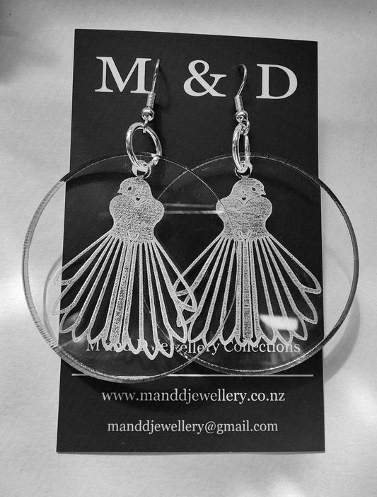 Engraved Fantail Earrings