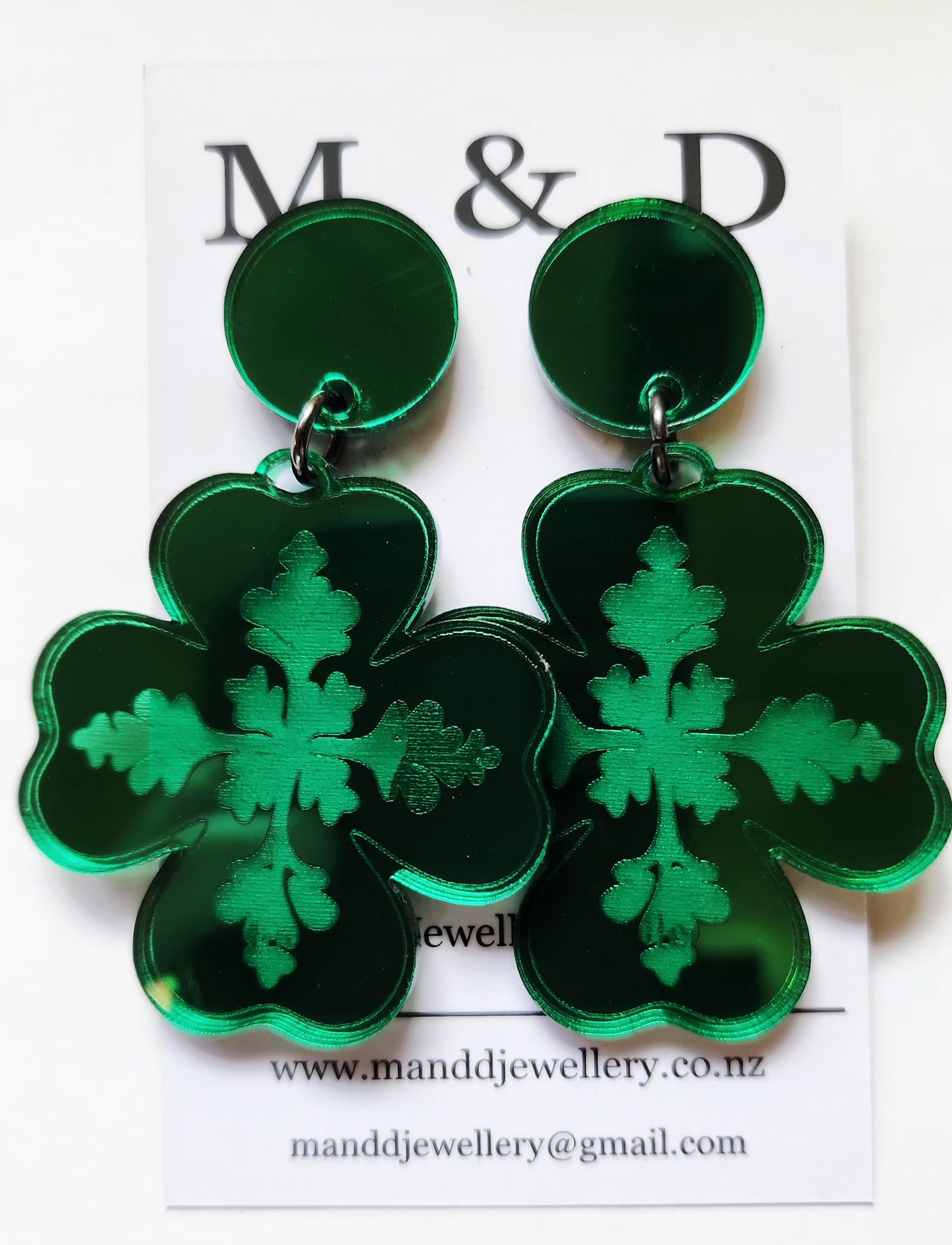 Clover Mirrored Stud Dangles