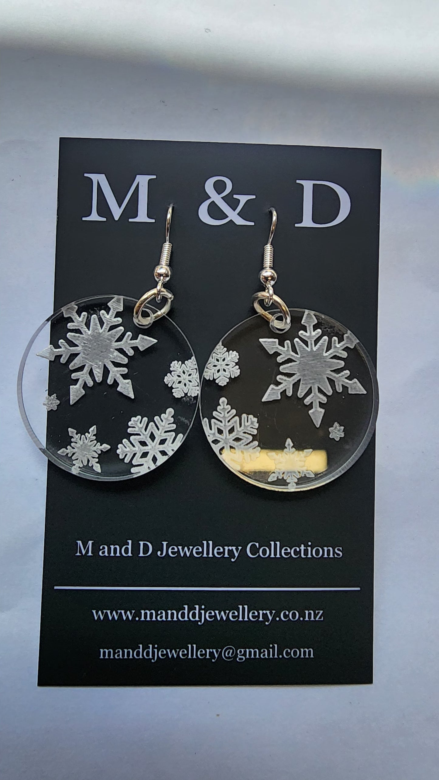 Christmas Engraved Dangle Earrings