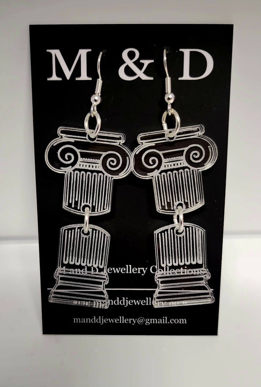 Grecian Column Dangle Earrings