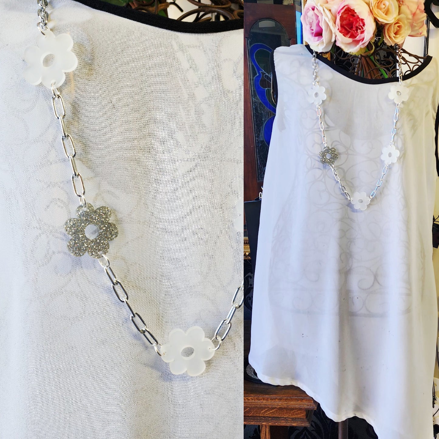 Chained Flora Necklace