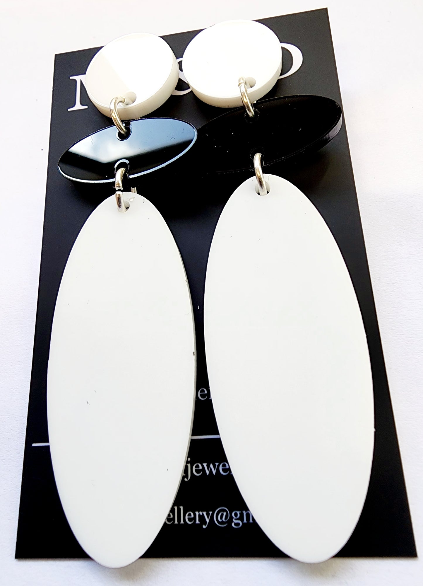 Oval Topsy Turvy Dangle Earrings