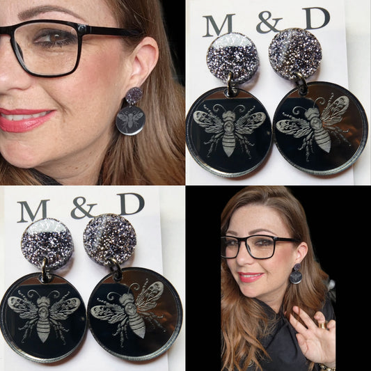 Bee Fancy Little Stud Dangles Earrings