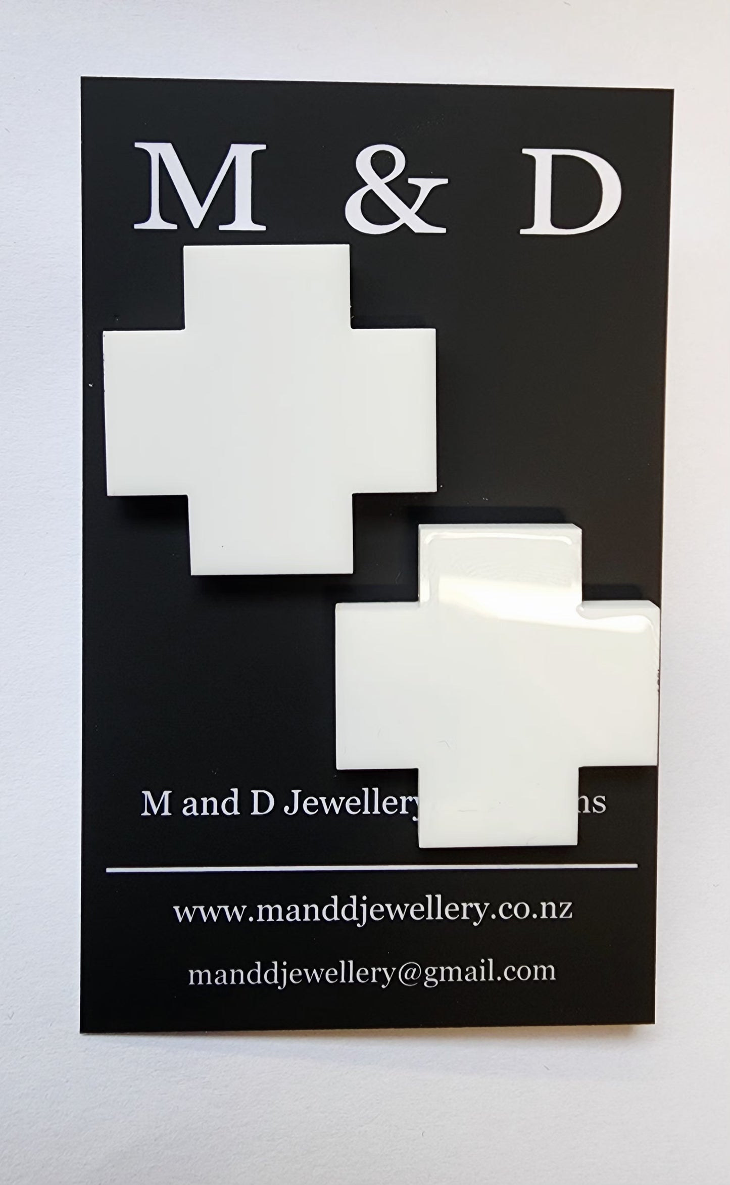 Chunky Plus Cross Statement Studs Medium